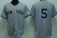 New York Yankees -5 Joe DiMaggio Stitched Grey MLB Jersey