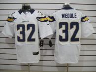Nike San Diego Chargers #32 Eric Weddle White Men‘s Stitched NFL Elite Jersey