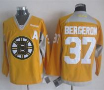 Boston Bruins -37 Patrice Bergeron Yellow Practice Stitched NHL Jersey