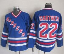 New York Rangers -22 Mike Gartner Blue CCM Heroes of Hockey Alumni Stitched NHL Jersey