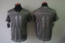 Nike Oakland Raiders #11 Sebastian Janikowski Grey Shadow Men's Stitched NFL Elite Jersey