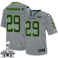 Nike Seattle Seahawks #29 Earl Thomas III Lights Out Grey Super Bowl XLIX Men‘s Stitched NFL Elite J