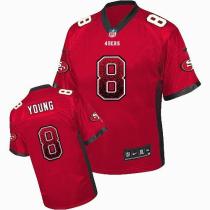 Nike San Francisco 49ers #8 Steve Young Red Team Color Men's Stitched NFL Elite Drift Fashion Jersey