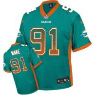 Nike Miami Dolphins #91 Cameron Wake Aqua Green Team Color Men's Stitched NFL Elite Drift Fashion Je