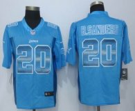 2015 New Nike Detroit Lions -20 B Sanders Blue Strobe Limited Jersey