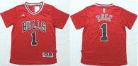 Chicago Bulls -1 Derrick Rose Red Short Sleeve Stitched NBA Jersey