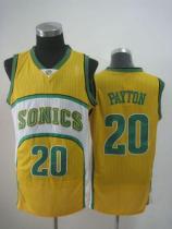 Oklahoma City Thunder -20 Gary Payton Yellow SuperSonics Throwback Stitched NBA Jersey