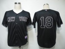 New York Yankees -18 Hiroki Kuroda Black Stitched MLB Jersey