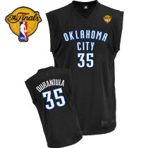 Oklahoma City Thunder -35 Kevin Durant Black Durantula Fashion With Finals Patch Stitched NBA Jersey