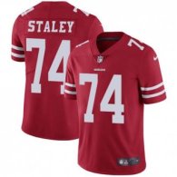 Nike 49ers -74 Joe Staley Red Team Color Stitched NFL Vapor Untouchable Limited Jersey