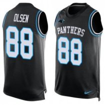 Nike Panthers -88 Greg Olsen Black Team Color Stitched NFL Limited Tank Top Jersey