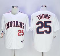 Cleveland Indians -25 Jim Thome White 1978 Turn Back The Clock Stitched MLB Jersey