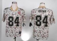 Nike Pittsburgh Steelers #84 Antonio Brown Camo Men's Stitched NFL Elite USMC Jersey