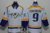 Nashville Predators -9 Filip Forsberg White Road Stitched NHL Jersey