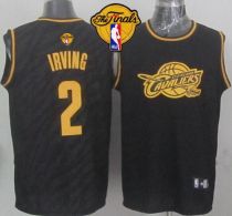 Cleveland Cavaliers -2 Kyrie Irving Black Precious Metals Fashion The Finals Patch Stitched NBA Jers