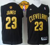 Cleveland Cavaliers -23 LeBron James Black Fashion The Finals Patch Stitched NBA Jersey