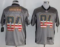 Nike Pittsburgh Steelers #84 Antonio Brown Grey Men's Stitched NFL Elite USA Flag Fashion Jersey