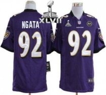 Nike Ravens -92 Haloti Ngata Purple Team Color Super Bowl XLVII Men Stitched NFL Game Jersey