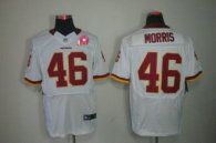 Nike Redskins -46 Alfred Morris White With 80TH Patch Stitched NFL Elite Jersey