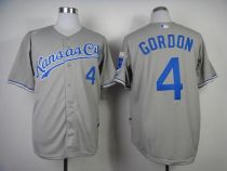 Kansas City Royals -4 Alex Gordon Grey Cool Base Stitched MLB Jersey