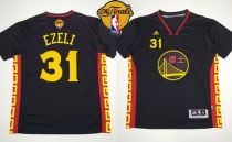 Golden State Warriors -31 Festus Ezeli Black Slate Chinese New Year The Finals Patch Stitched NBA Je