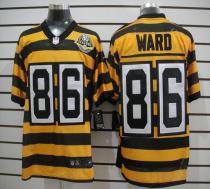 Nike Pittsburgh #86 Hines Ward Yellow Black Alternate 80TH Throwback Men's Stitched NFL Elite Jersey