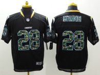 Nike San Diego Chargers #28 Melvin Gordon Black Men‘s Stitched NFL Elite Camo Fashion Jersey
