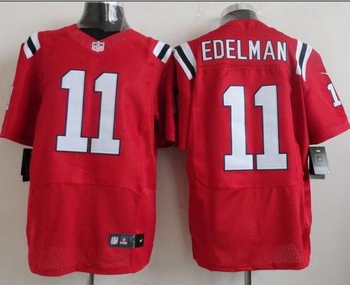 Nike New England Patriots -11 Julian Edelman Red Alternate Mens Stitched NFL Elite Jersey