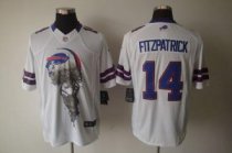 Nike Bills -14 Ryan Fitzpatrick White Stitched NFL Helmet Tri-Blend Limited Jersey