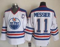 Edmonton Oilers -11 Mark Messier White CCM Throwback Stitched NHL Jersey