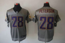 Nike Vikings -28 Adrian Peterson Grey Shadow Stitched NFL Elite Jersey