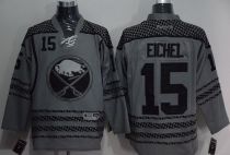 Buffalo Sabres -15 Jack Eichel Charcoal Cross Check Fashion Stitched NHL Jersey