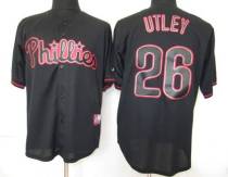 Philadelphia Phillies #26 Chase Utley Black Fashion Stitched MLB Jersey