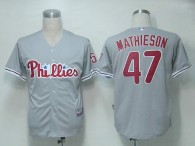 Philadelphia Phillies #47 Scott Mathieson Grey Cool Base Stitched MLB Jersey