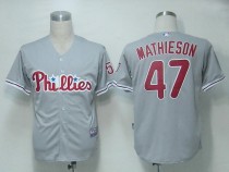 Philadelphia Phillies #47 Scott Mathieson Grey Cool Base Stitched MLB Jersey