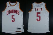 Revolution 30 Cleveland Cavaliers -5 JR Smith White Stitched NBA Jersey