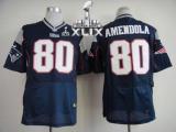 Nike New England Patriots -80 Danny Amendola Navy Blue Team Color Super Bowl XLIX Mens Stitched NFL