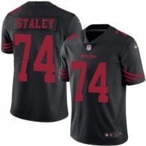 Nike 49ers -74 Joe Staley Black Stitched NFL Color Rush Limited Jersey