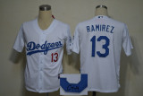 Autographed MLB Los Angeles Dodgers -13 Hanley Ramirez White Cool Base Stitched Jersey