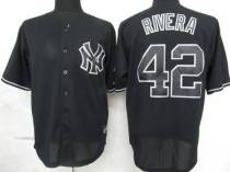 New York Yankees -42 Mariano Rivera Black Fashion Stitched MLB Jersey