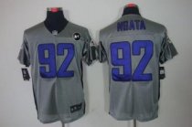 Nike Ravens -92 Haloti Ngata Grey Shadow With Art Patch Men Stitched NFL Elite Jersey