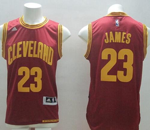 Revolution 30 Cleveland Cavaliers -23 LeBron James Red Road Stitched NBA Jersey