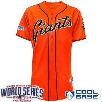 San Francisco Giants Blank Orange Cool Base W 2014 World Series Patch Stitched MLB Jersey