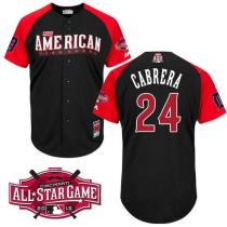 Detroit Tigers #24 Miguel Cabrera Black 2015 All-Star American League Stitched MLB Jersey