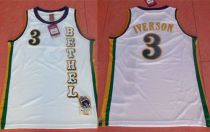 Philadelphia 76ers -3 Allen Iverson White Bethel High School Stitched NBA Jersey