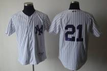 New York Yankees -21 Paul O'Neill White Cooperstown Stitched MLB Jersey
