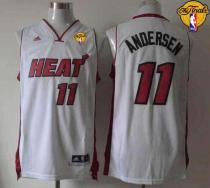 Miami Heat -11 Chris Andersen White Finals Patch Stitched NBA Jersey