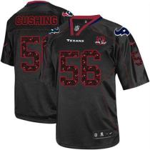 Nike Houston Texans -56 Brian Cushing New Lights Out Black With 10th Patch Mens Stitched NFL Elite J