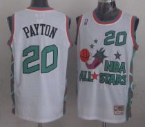 Mitchell And Ness Oklahoma City Thunder -20 Gary Payton White 1996 All star Stitched NBA Jersey