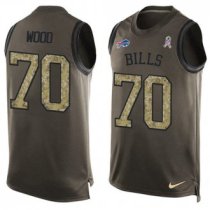 Nike Bills -70 Eric Wood Green Stitched NFL Limited Salute To Service Tank Top Jersey